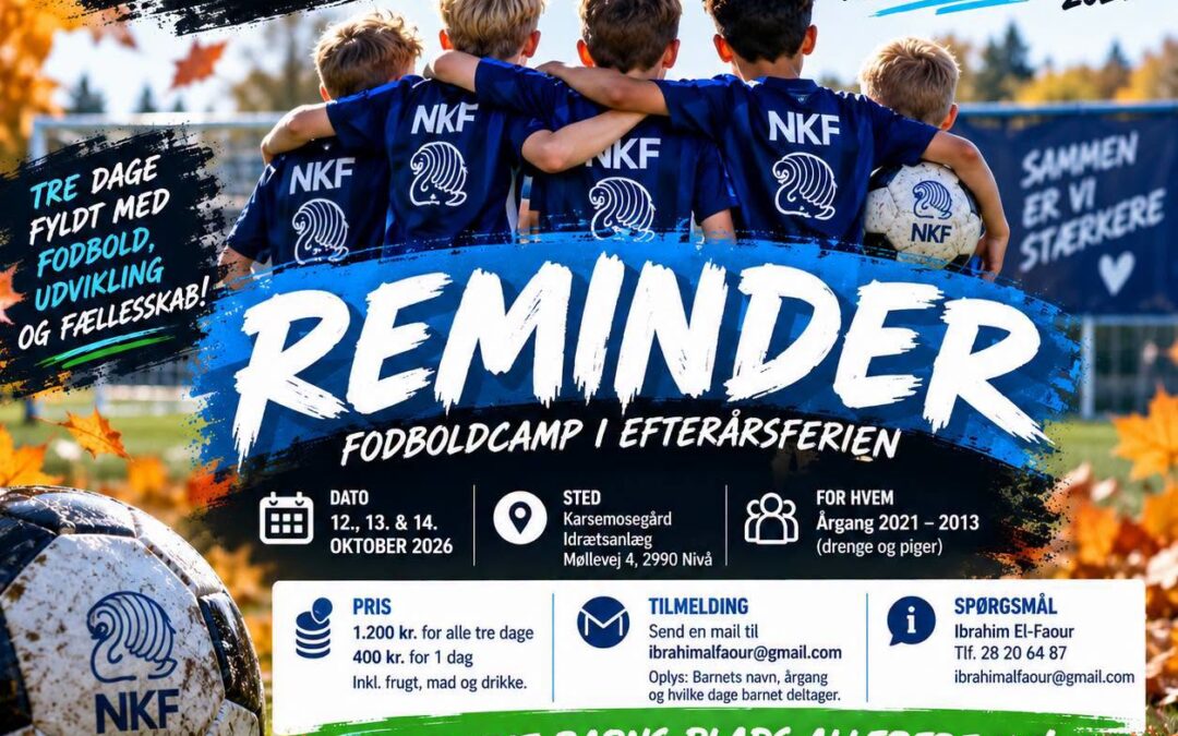 Stadig ledige pladser på fodboldcampen i efterårsferien